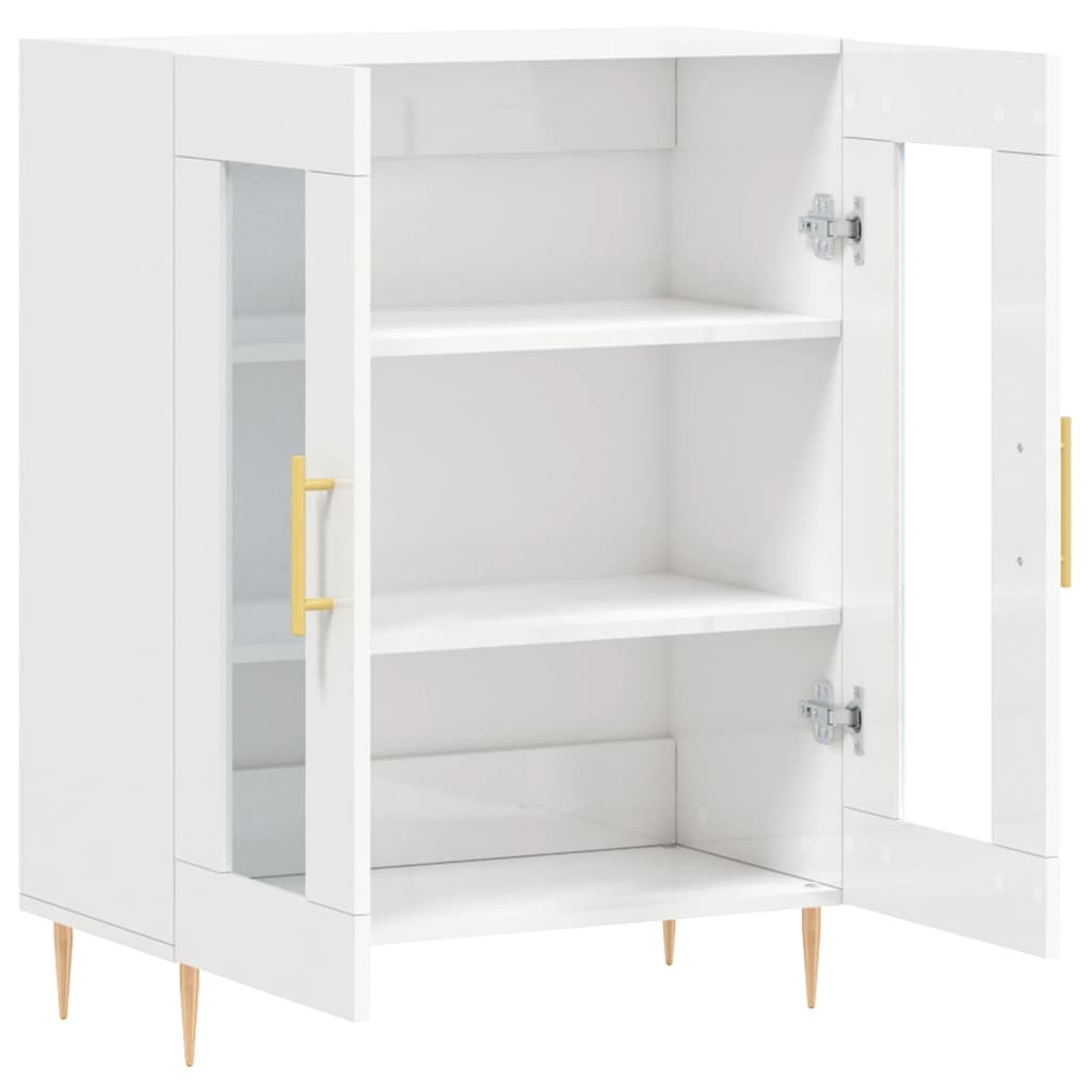 Příborník Bílý S Vysokým Leskem 69,5X34X90 Cm Kompozitní Dřevo