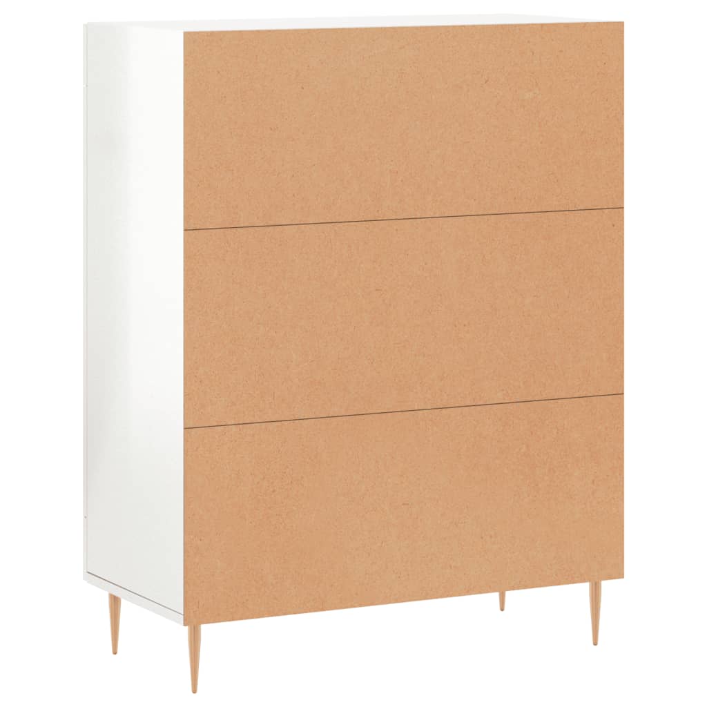 Příborník Bílý S Vysokým Leskem 69,5X34X90 Cm Kompozitní Dřevo