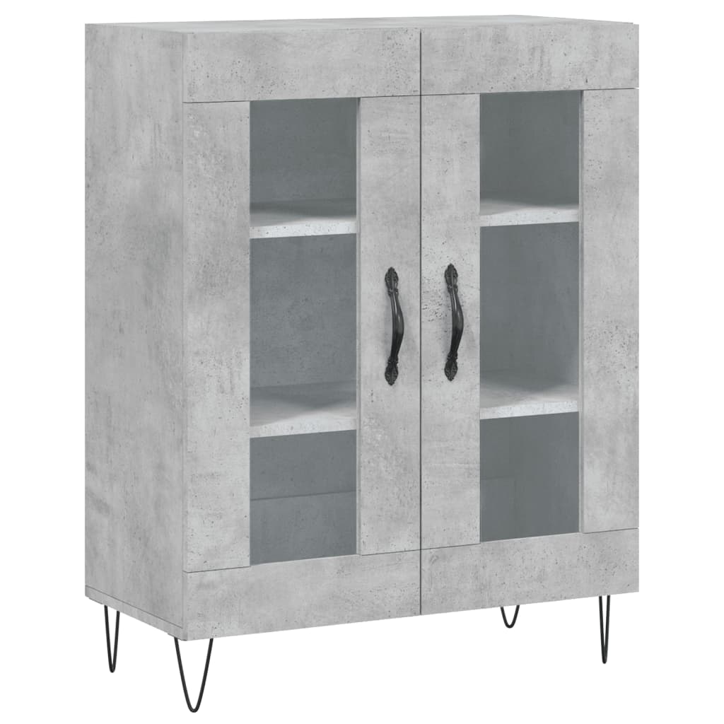 Příborník Betonově Šedý 69,5 X 34 X 90 Cm Kompozitní Dřevo