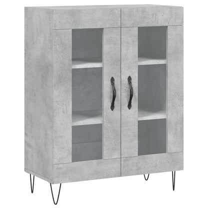 Příborník Betonově Šedý 69,5 X 34 X 90 Cm Kompozitní Dřevo