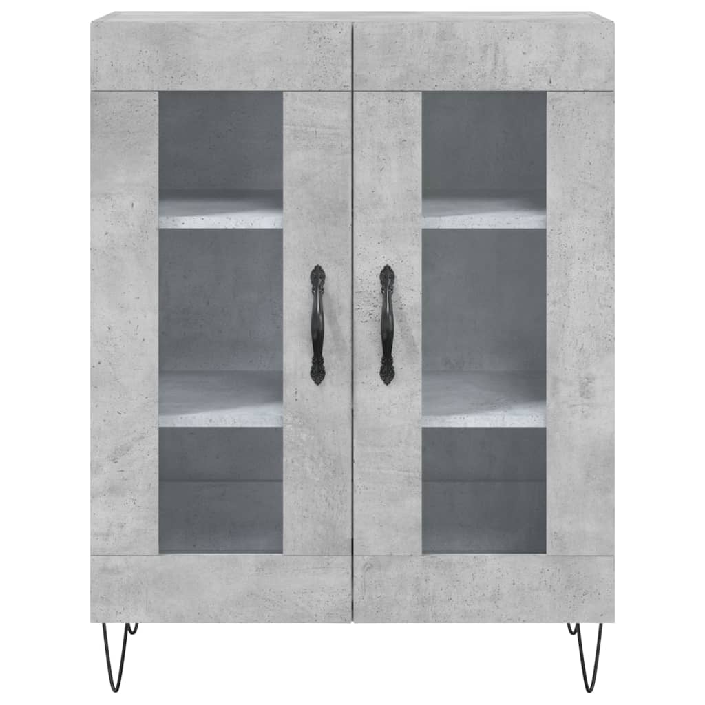 Příborník Betonově Šedý 69,5 X 34 X 90 Cm Kompozitní Dřevo