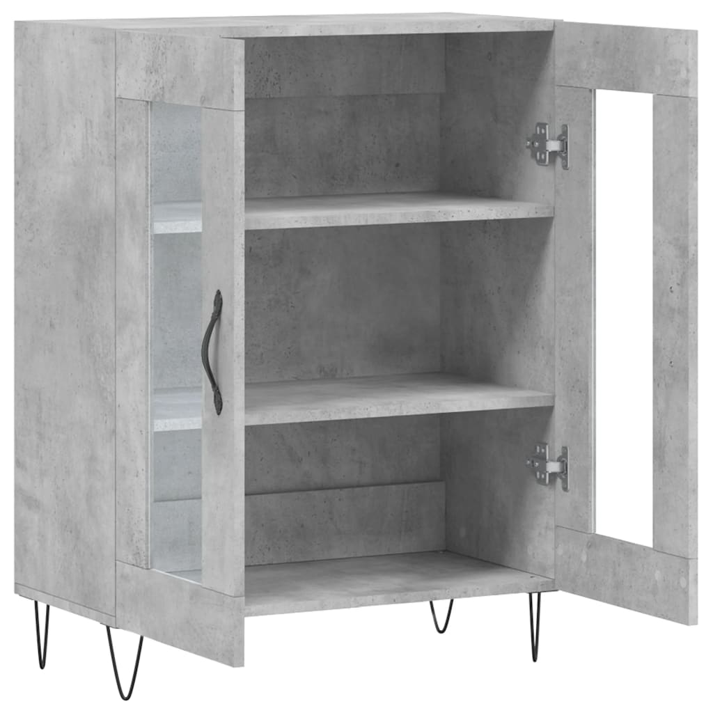 Příborník Betonově Šedý 69,5 X 34 X 90 Cm Kompozitní Dřevo
