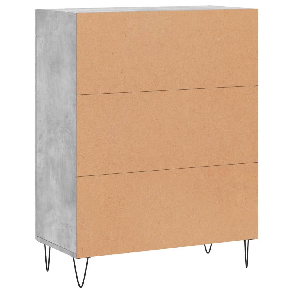 Příborník Betonově Šedý 69,5 X 34 X 90 Cm Kompozitní Dřevo