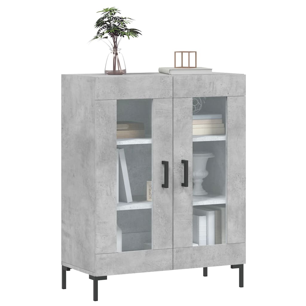 Příborník Betonově Šedý 69,5 X 34 X 90 Cm Kompozitní Dřevo