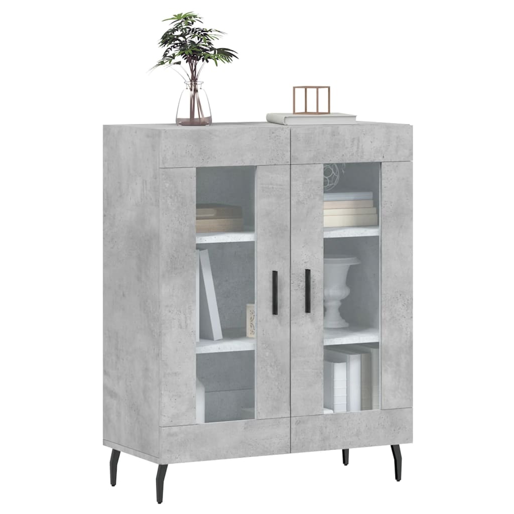 Příborník Betonově Šedý 69,5 X 34 X 90 Cm Kompozitní Dřevo