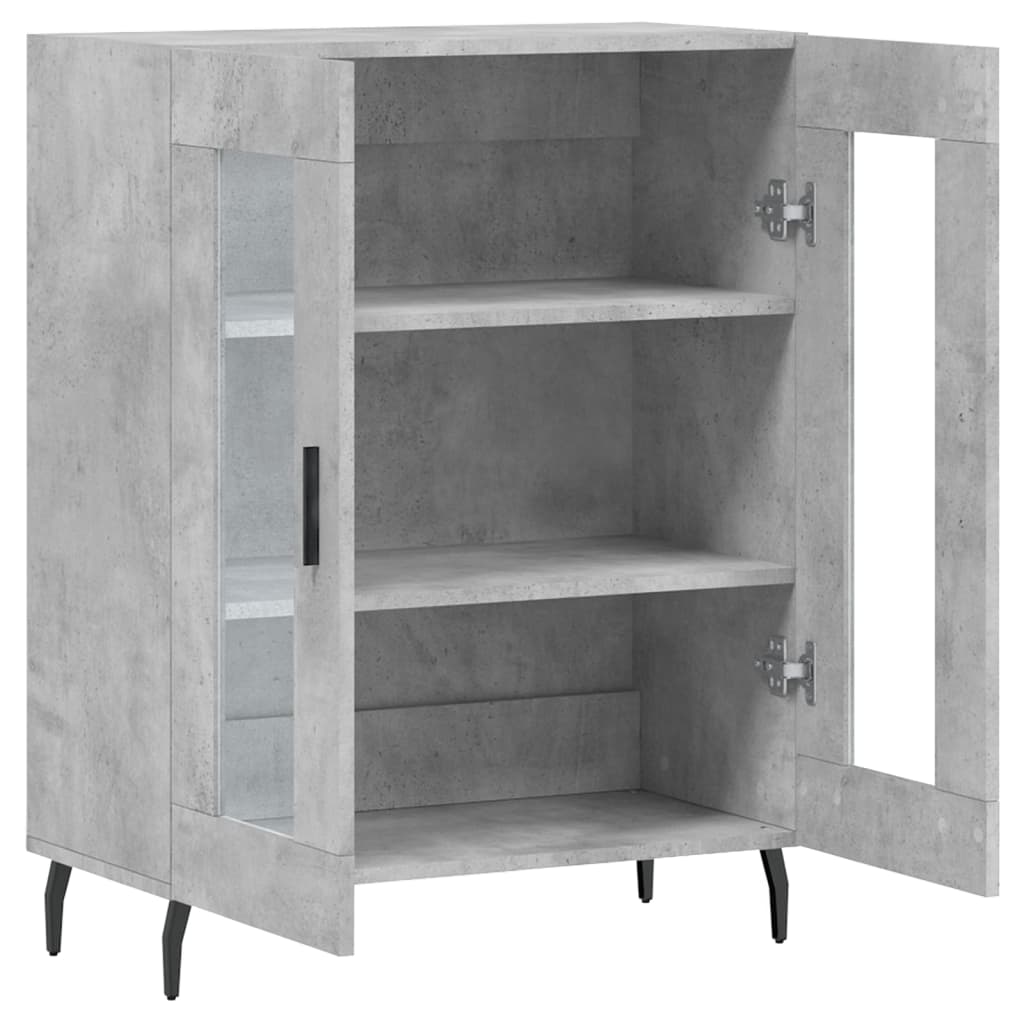 Příborník Betonově Šedý 69,5 X 34 X 90 Cm Kompozitní Dřevo