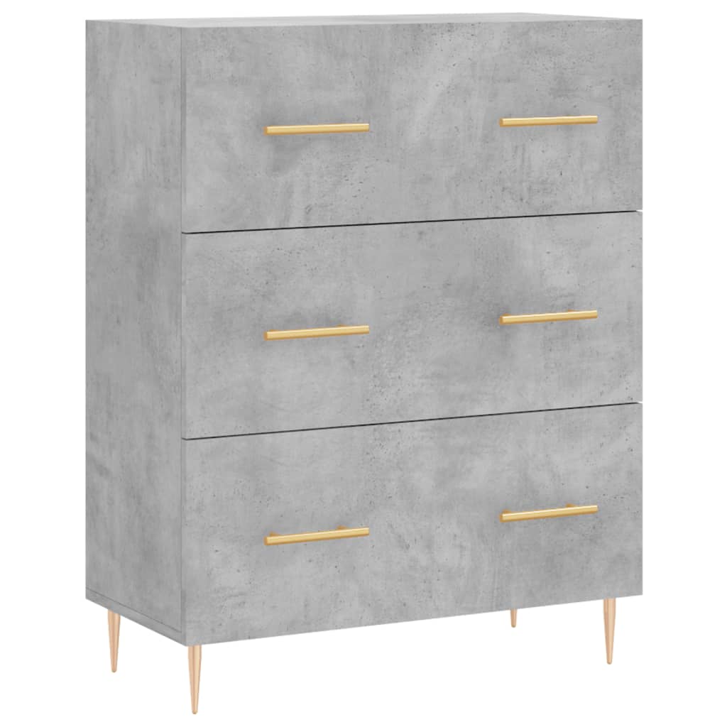 Příborník Betonově Šedý 69,5 X 34 X 90 Cm Kompozitní Dřevo