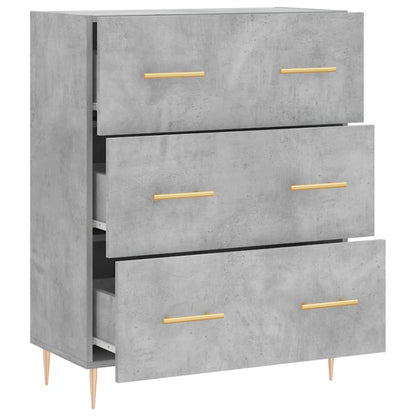 Příborník Betonově Šedý 69,5 X 34 X 90 Cm Kompozitní Dřevo