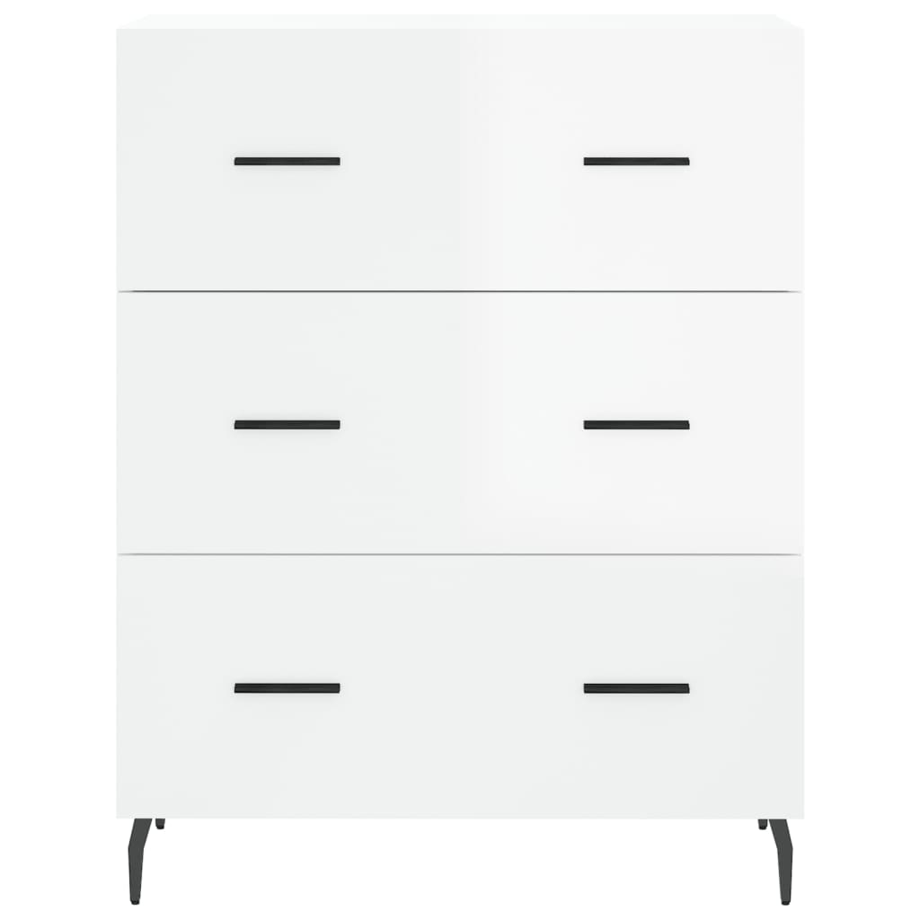 Příborník Bílý S Vysokým Leskem 69,5X34X90 Cm Kompozitní Dřevo
