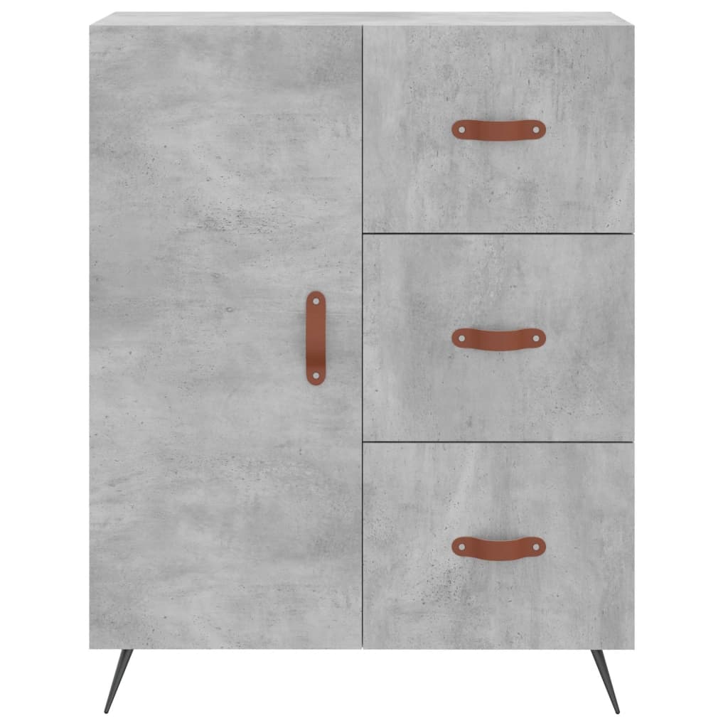 Příborník Betonově Šedý 69,5 X 34 X 90 Cm Kompozitní Dřevo