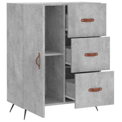 Příborník Betonově Šedý 69,5 X 34 X 90 Cm Kompozitní Dřevo
