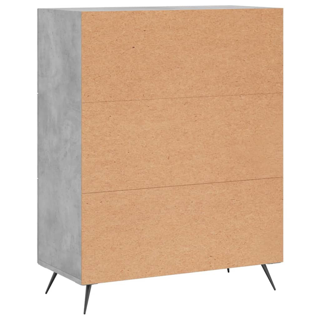 Příborník Betonově Šedý 69,5 X 34 X 90 Cm Kompozitní Dřevo