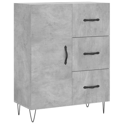 Příborník Betonově Šedý 69,5 X 34 X 90 Cm Kompozitní Dřevo