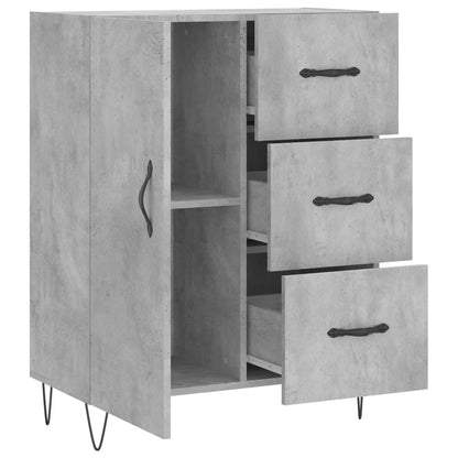 Příborník Betonově Šedý 69,5 X 34 X 90 Cm Kompozitní Dřevo