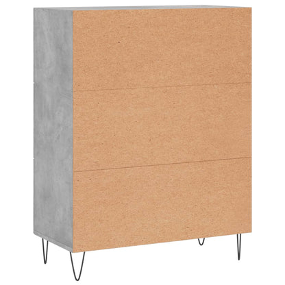 Příborník Betonově Šedý 69,5 X 34 X 90 Cm Kompozitní Dřevo
