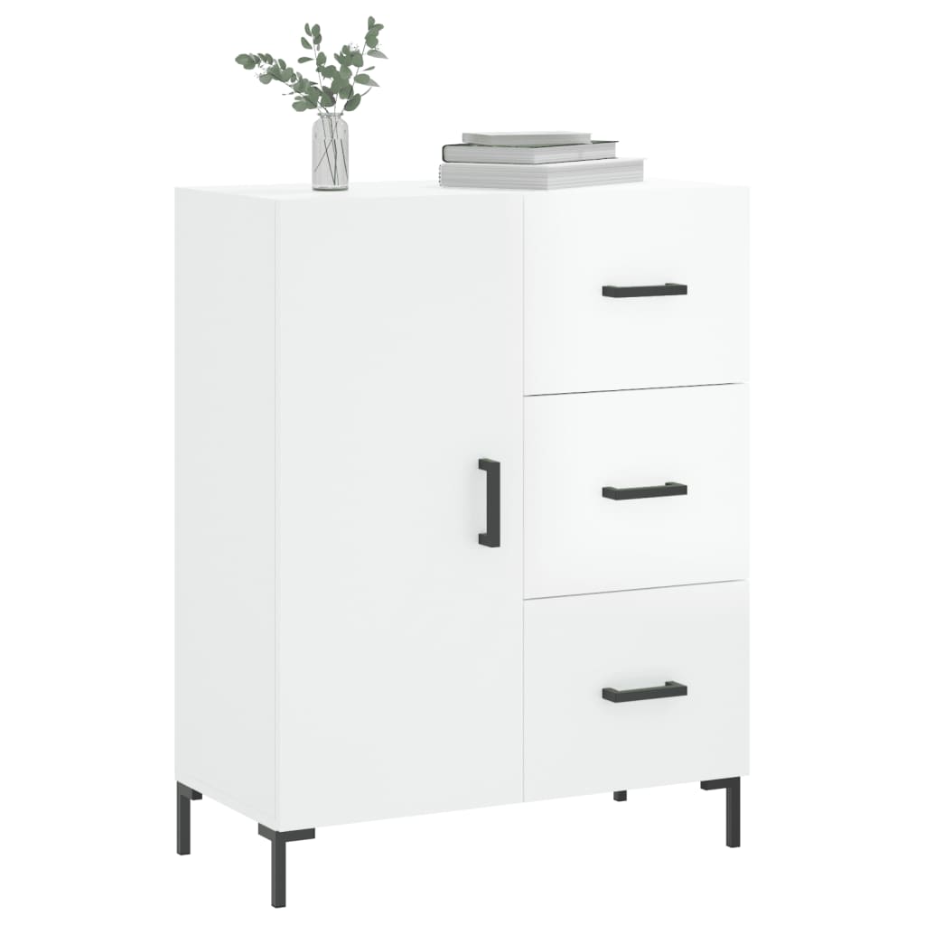 Příborník Bílý S Vysokým Leskem 69,5X34X90 Cm Kompozitní Dřevo