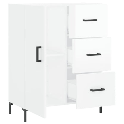 Příborník Bílý S Vysokým Leskem 69,5X34X90 Cm Kompozitní Dřevo