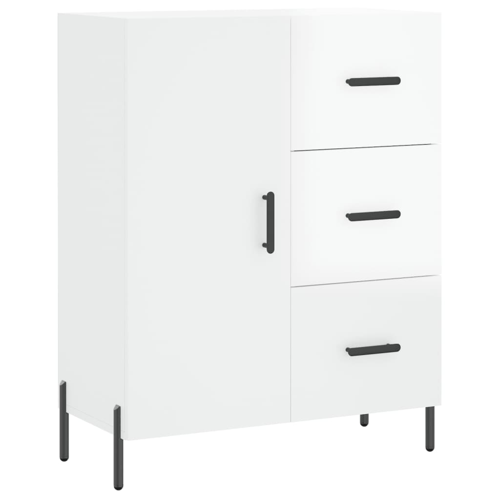 Příborník Bílý S Vysokým Leskem 69,5X34X90 Cm Kompozitní Dřevo