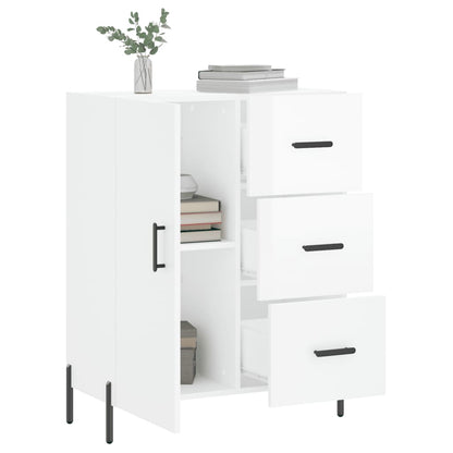 Příborník Bílý S Vysokým Leskem 69,5X34X90 Cm Kompozitní Dřevo