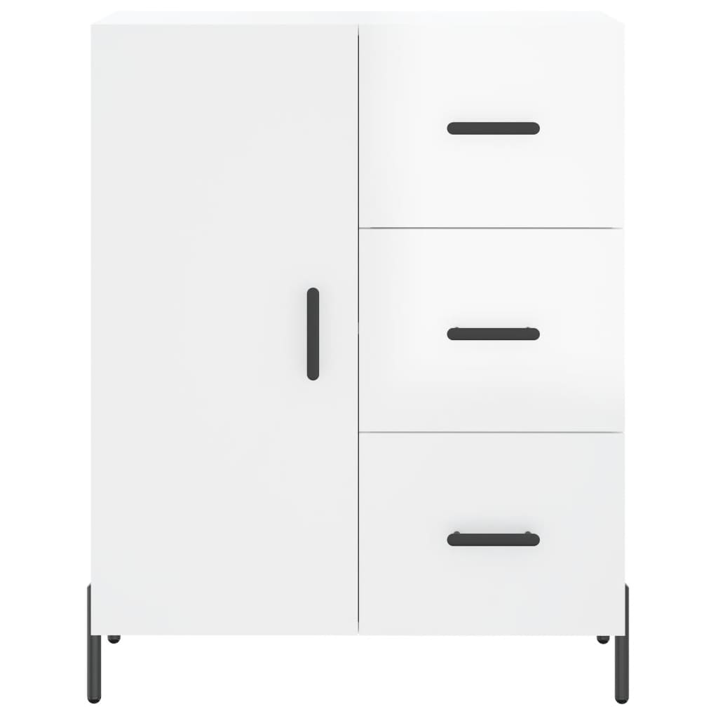 Příborník Bílý S Vysokým Leskem 69,5X34X90 Cm Kompozitní Dřevo