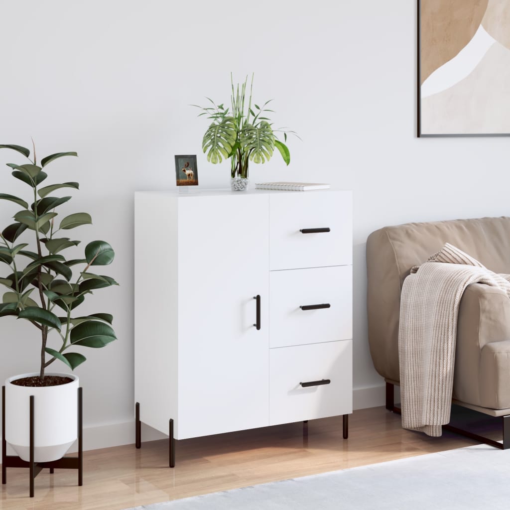 Příborník Bílý S Vysokým Leskem 69,5X34X90 Cm Kompozitní Dřevo