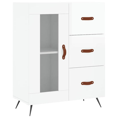 Příborník Bílý S Vysokým Leskem 69,5X34X90 Cm Kompozitní Dřevo