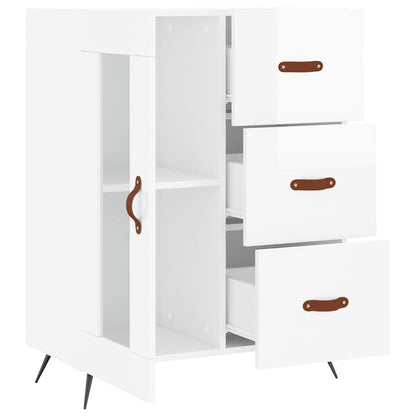 Příborník Bílý S Vysokým Leskem 69,5X34X90 Cm Kompozitní Dřevo