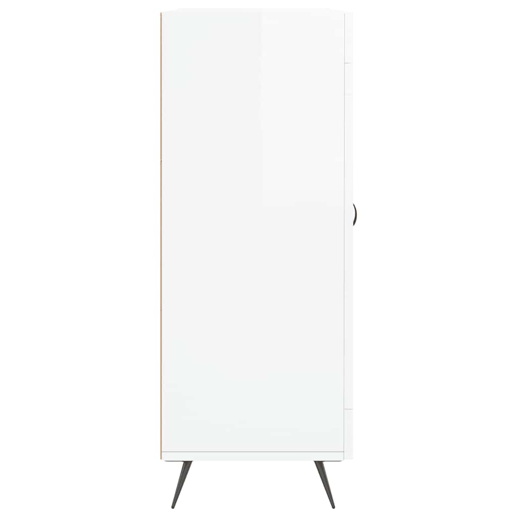 Příborník Bílý S Vysokým Leskem 69,5X34X90 Cm Kompozitní Dřevo