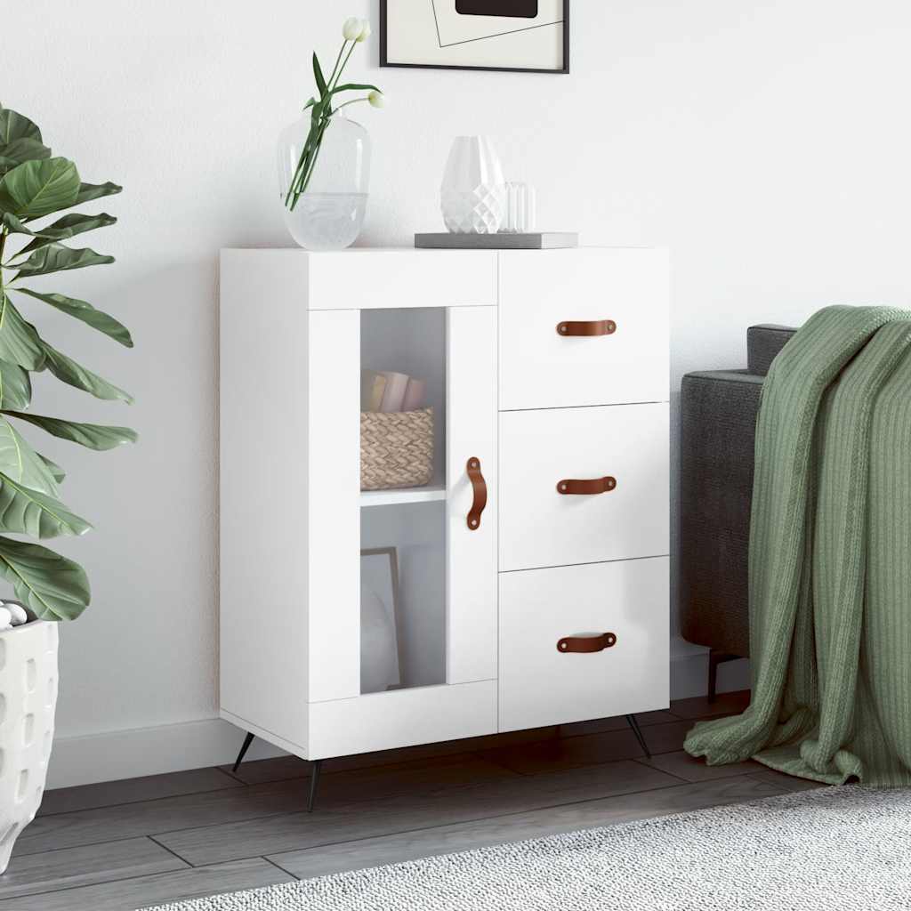 Příborník Bílý S Vysokým Leskem 69,5X34X90 Cm Kompozitní Dřevo