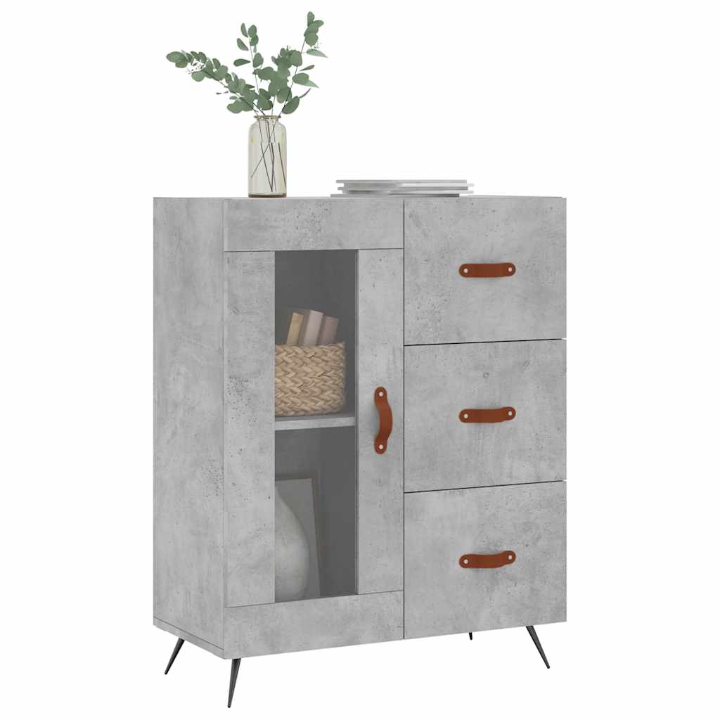 Příborník Betonově Šedý 69,5 X 34 X 90 Cm Kompozitní Dřevo