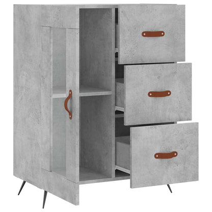 Příborník Betonově Šedý 69,5 X 34 X 90 Cm Kompozitní Dřevo