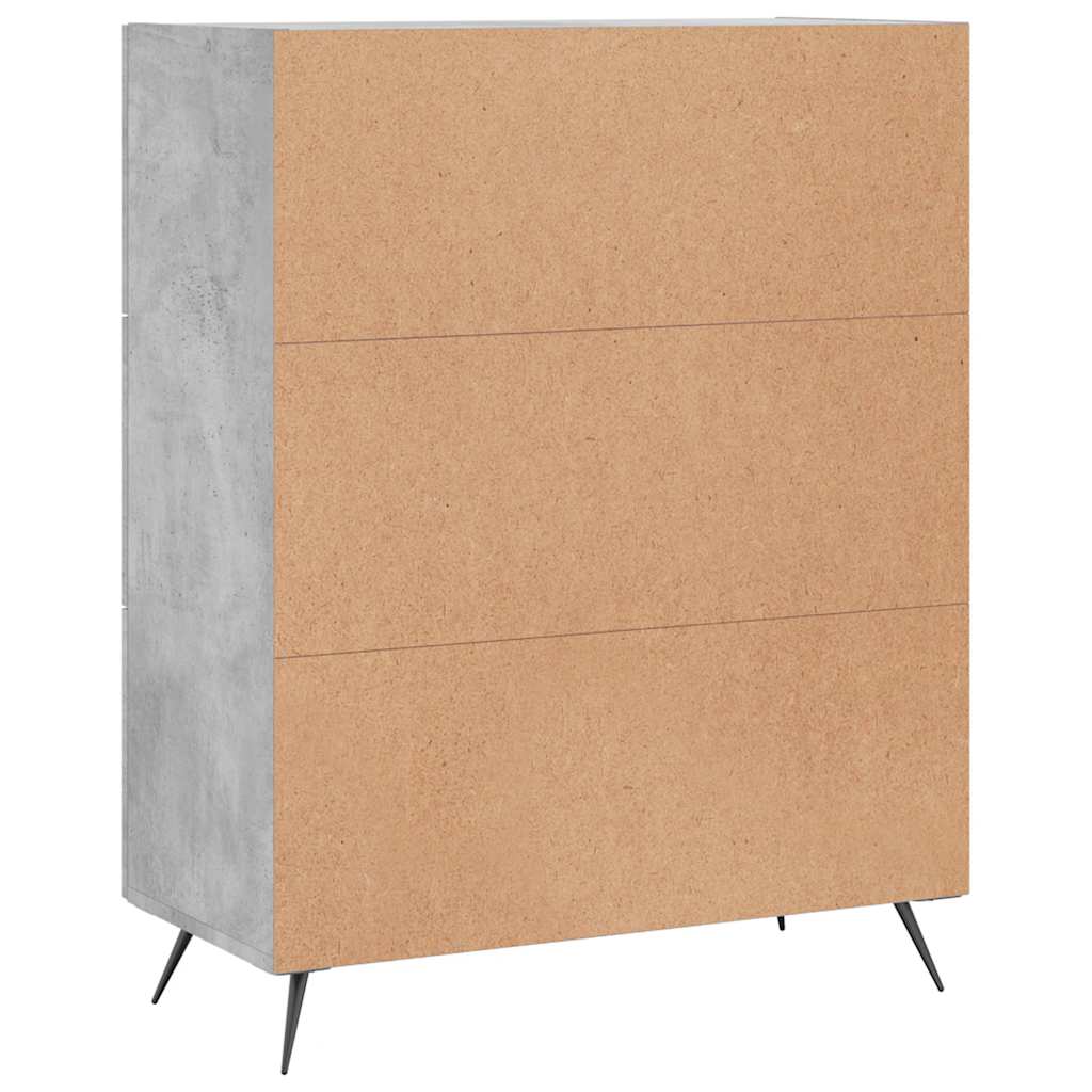 Příborník Betonově Šedý 69,5 X 34 X 90 Cm Kompozitní Dřevo
