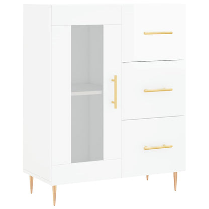 Příborník Bílý S Vysokým Leskem 69,5X34X90 Cm Kompozitní Dřevo