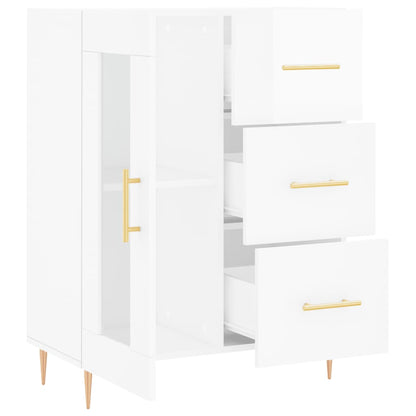 Příborník Bílý S Vysokým Leskem 69,5X34X90 Cm Kompozitní Dřevo