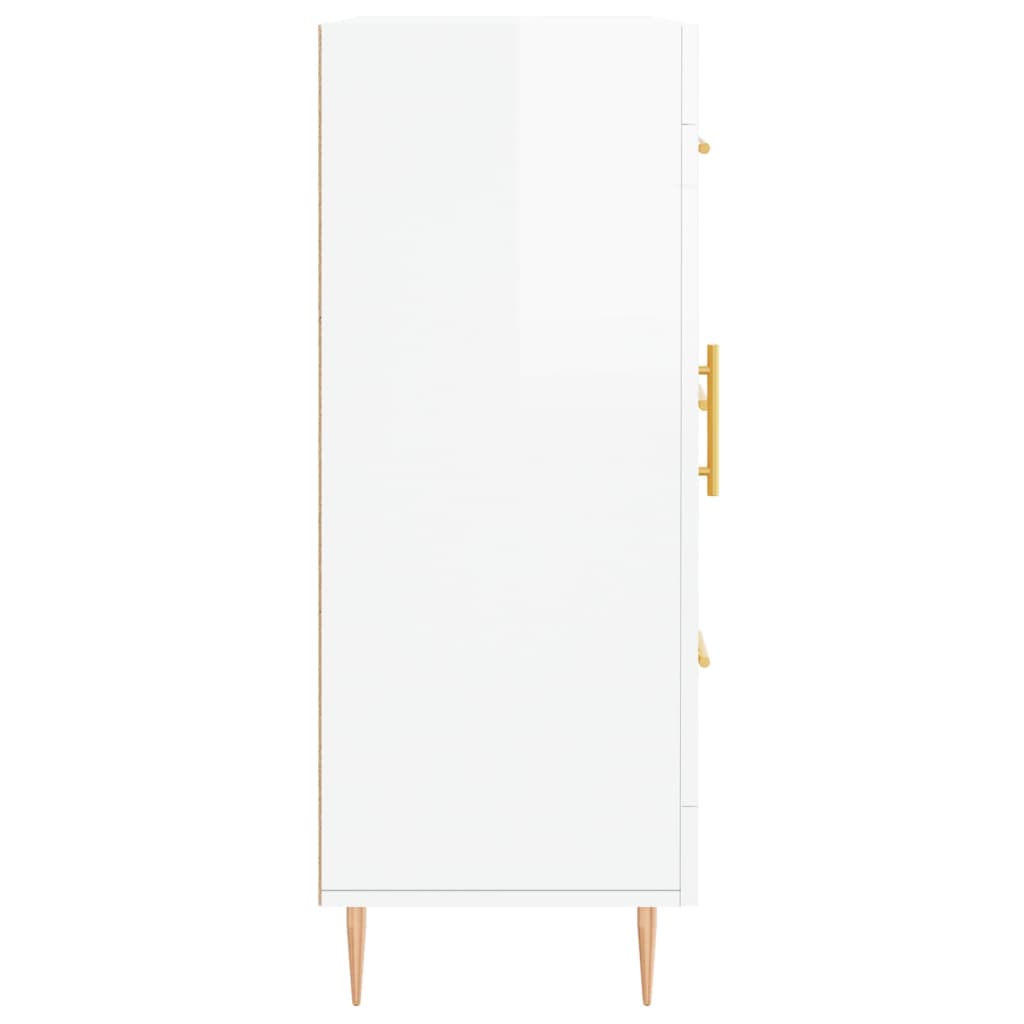 Příborník Bílý S Vysokým Leskem 69,5X34X90 Cm Kompozitní Dřevo