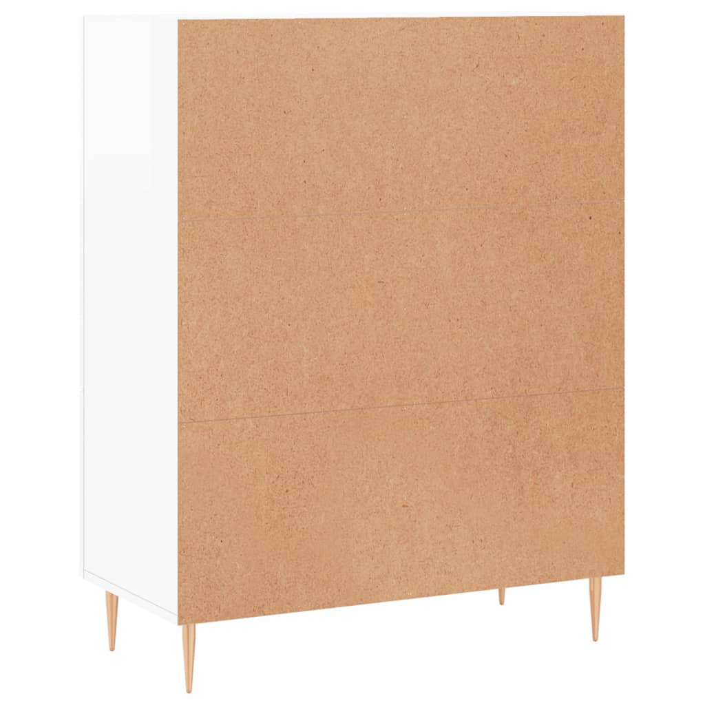 Příborník Bílý S Vysokým Leskem 69,5X34X90 Cm Kompozitní Dřevo