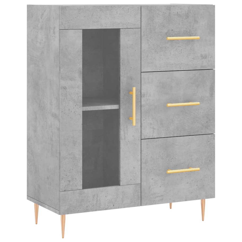 Příborník Betonově Šedý 69,5 X 34 X 90 Cm Kompozitní Dřevo