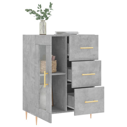 Příborník Betonově Šedý 69,5 X 34 X 90 Cm Kompozitní Dřevo