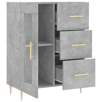 Příborník Betonově Šedý 69,5 X 34 X 90 Cm Kompozitní Dřevo