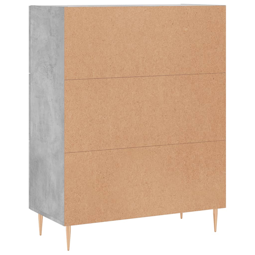 Příborník Betonově Šedý 69,5 X 34 X 90 Cm Kompozitní Dřevo