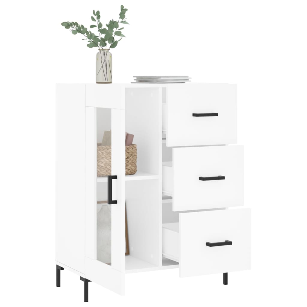 Příborník Bílý 69,5 X 34 X 90 Cm Kompozitní Dřevo