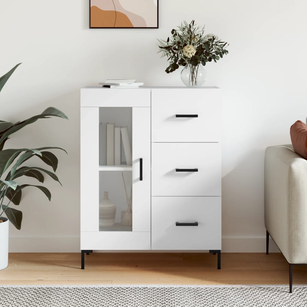 Příborník Šedý Sonoma 69,5 X 34 X 90 Cm Kompozitní Dřevo