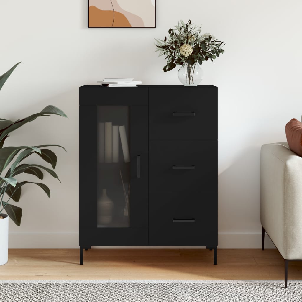 Příborník Šedý Sonoma 69,5 X 34 X 90 Cm Kompozitní Dřevo