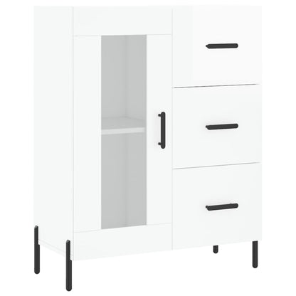 Příborník Bílý S Vysokým Leskem 69,5X34X90 Cm Kompozitní Dřevo