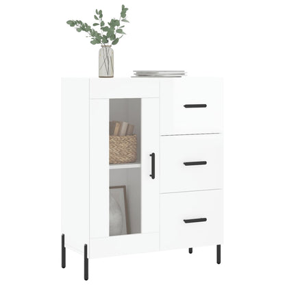 Příborník Bílý S Vysokým Leskem 69,5X34X90 Cm Kompozitní Dřevo