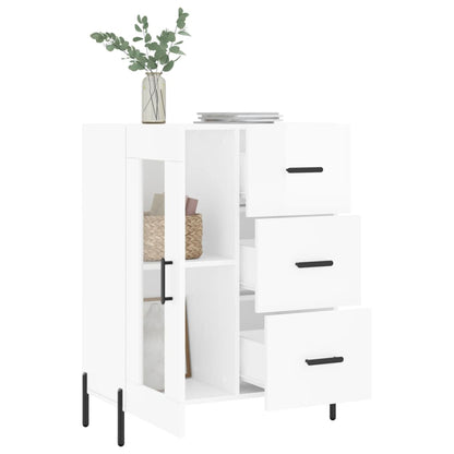 Příborník Bílý S Vysokým Leskem 69,5X34X90 Cm Kompozitní Dřevo