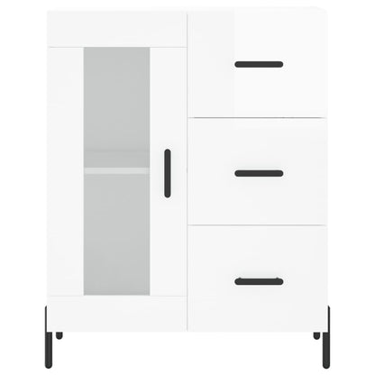 Příborník Bílý S Vysokým Leskem 69,5X34X90 Cm Kompozitní Dřevo