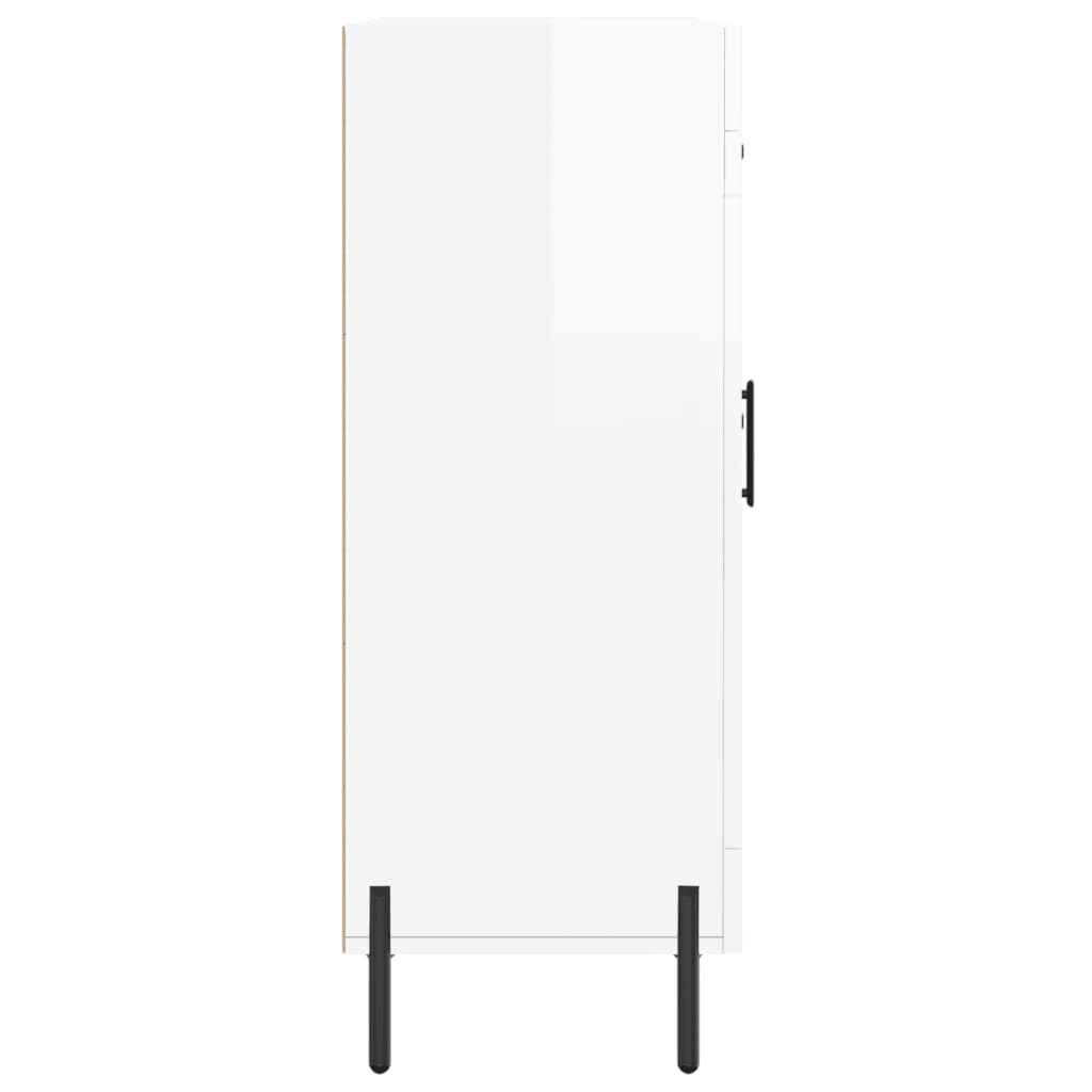 Příborník Bílý S Vysokým Leskem 69,5X34X90 Cm Kompozitní Dřevo
