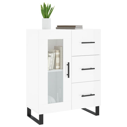 Příborník Bílý S Vysokým Leskem 69,5X34X90 Cm Kompozitní Dřevo