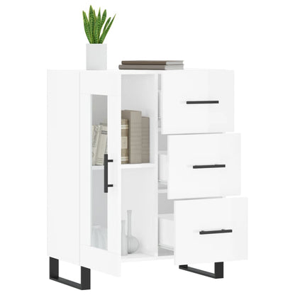 Příborník Bílý S Vysokým Leskem 69,5X34X90 Cm Kompozitní Dřevo